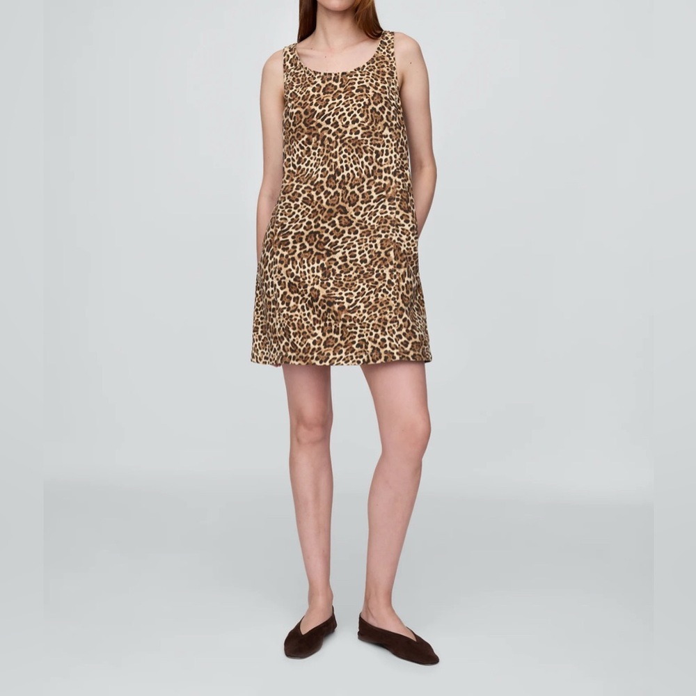 GAP UltraSoft Leopard Denim Mini Dress
